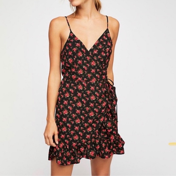 We The Free Dresses & Skirts - NWOT: We The Free All My Love Boho Floral Ruffle Mini Wrap Dress• X-Small